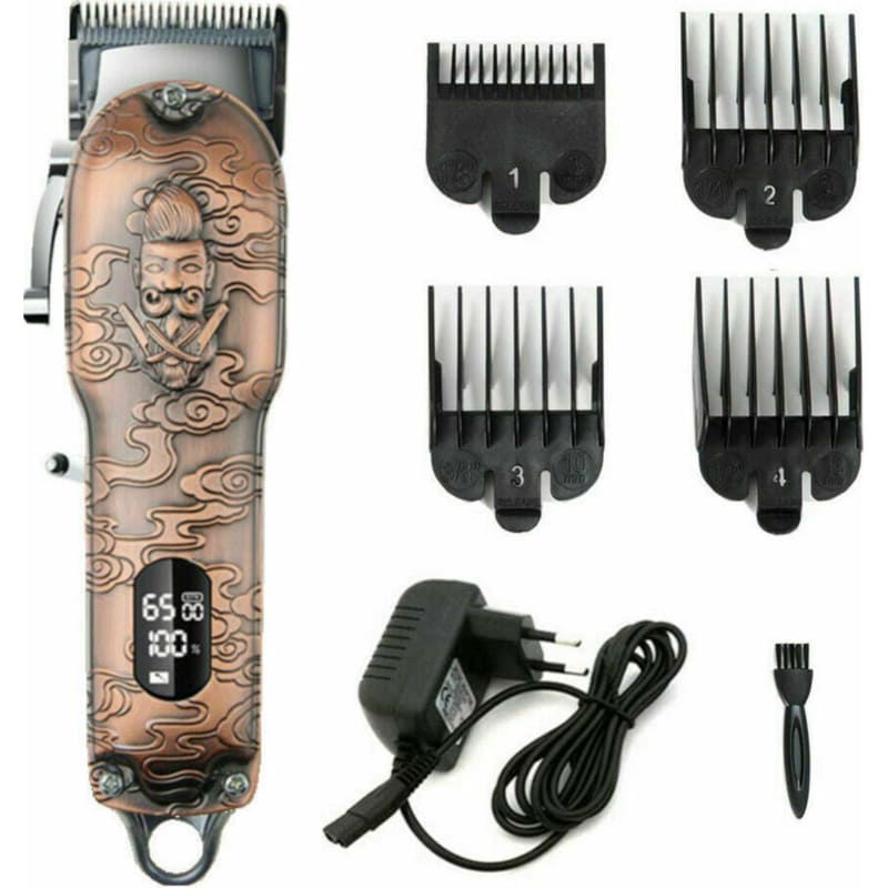 Επαγγελματική Κουρευτική Μηχανή KEMEI KM-3705 Καφέ