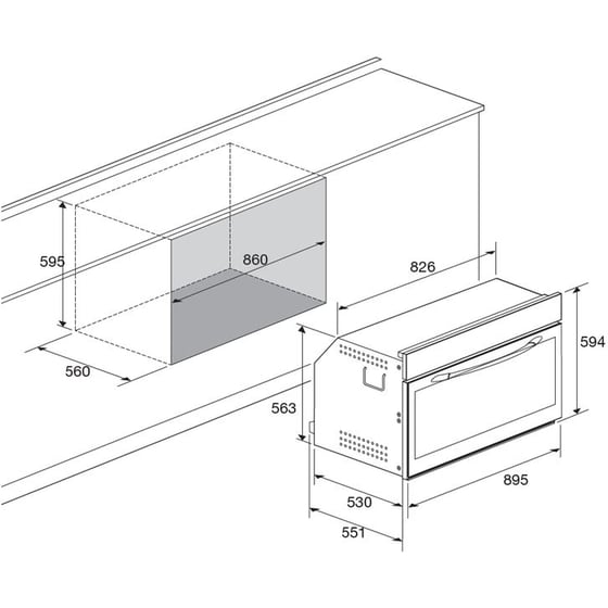 LOFRA FRS99EEGOLD 100 Lt Inox Εντοιχιζόμενος Φούρνος Άνω Πάγκου image 2