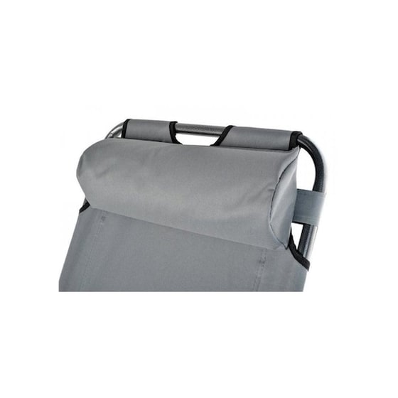 Μεταλλική Ξαπλώστρα Κήπου, Παραλίας, Θαλάσσης Με Μαξιλάρι Σε Γκρι Χρώμα, 153x47x87 Cm, Sunbed image 4