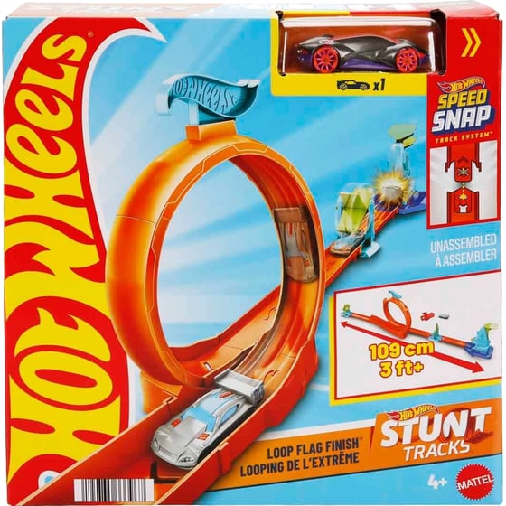 Mattel Hot Wheels Πίστα Stunt Tracks Loop Flag Finish image 0