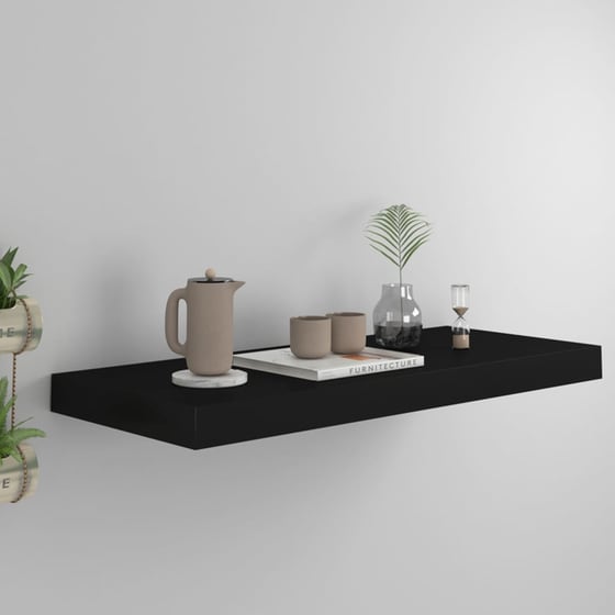 Ράφι Τοίχου VidaXL από MDF 60x23.5x3.8 cm - Μαύρο image 1