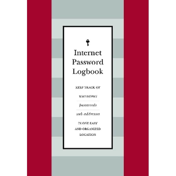 Internet Password Logbook (Red Leatherette) image 0