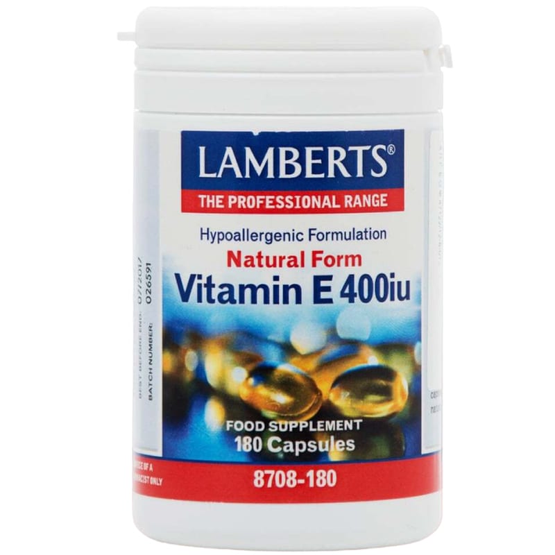 Lamberts Vitamin E 400IU Natural Form - 180 κάψουλες φωτογραφία