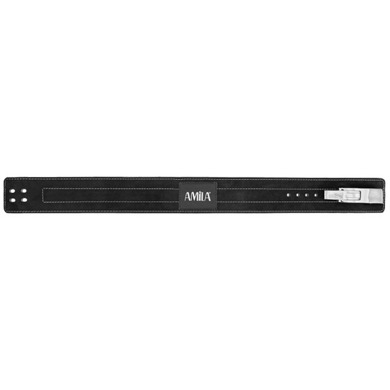 Ζώνη Άρσης Βαρών Amila 94918 Power Lifting Xlarge Δερμάτινη - Μαύρο image 1