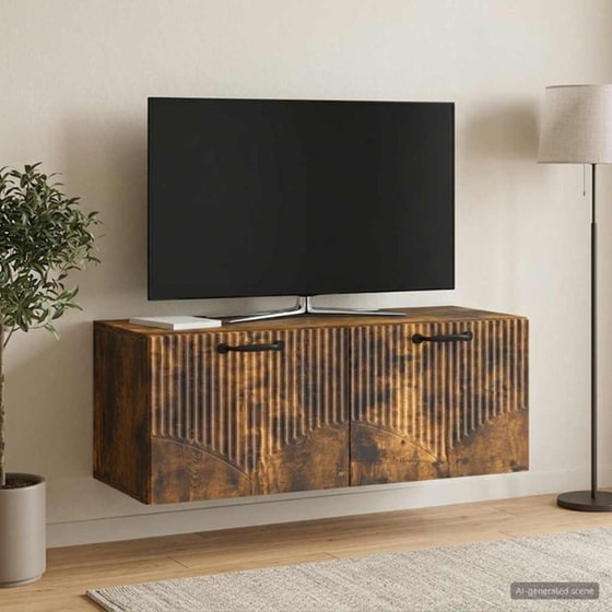 Επιτοίχιο Έπιπλο Τηλεόρασης VidaXL 78.5x31x30 cm - Λευκό image 3