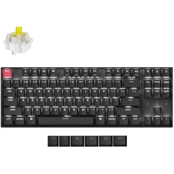 Keychron K8 V2 Ασύρματο Gaming Μηχανικό Πληκτρολόγιο Tenkeyless  K8X-C3 με Keychron Super Brown διακόπτες και RGB φωτισμό (Αγγλικό US) Aluminum Frame image 3