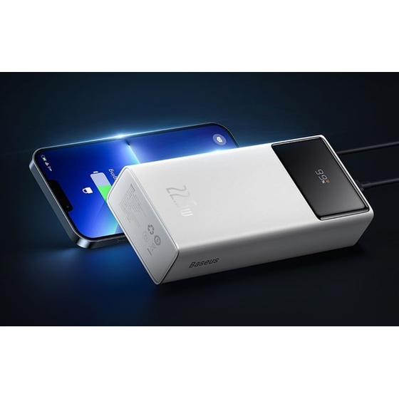 Powerbank Baseus Star-Lord 20.000mAh 2x USB-A και USB-C 22.5W - Λευκό image 1