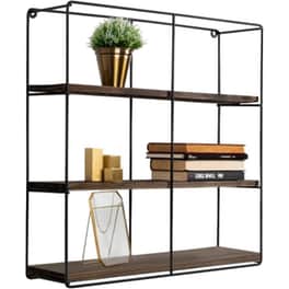 Ραφιέρα 24mall Gladiolo από Μέταλλο/Ξύλο 60x15x60 cm - Ανθρακί/Μαύρο