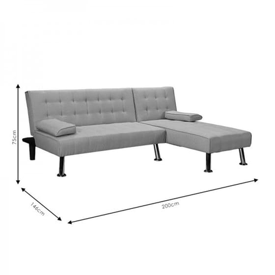 Πενταθέσιος Καναπές-Κρεβάτι Brisk Pakoworld Ύφασμα 200x146x75 cm - Καφέ image 4