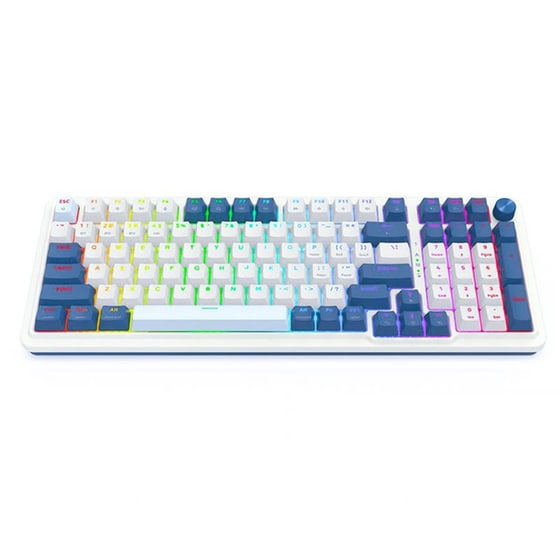 Redragon Eisa K686WB Gaming Μηχανικό Ασύρματο 2.4 GHz/Bluetooth Πληκτρολόγιο RGB Λευκό (US) image 1