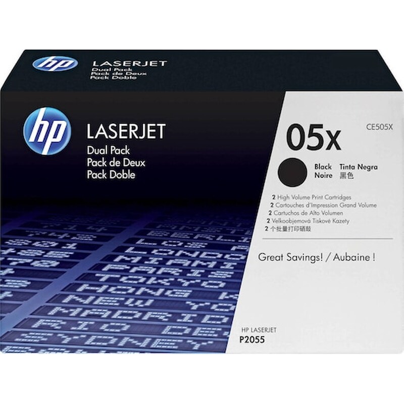 Hp Toner Ce 505 Xd Twin Pack Black No. 05 X