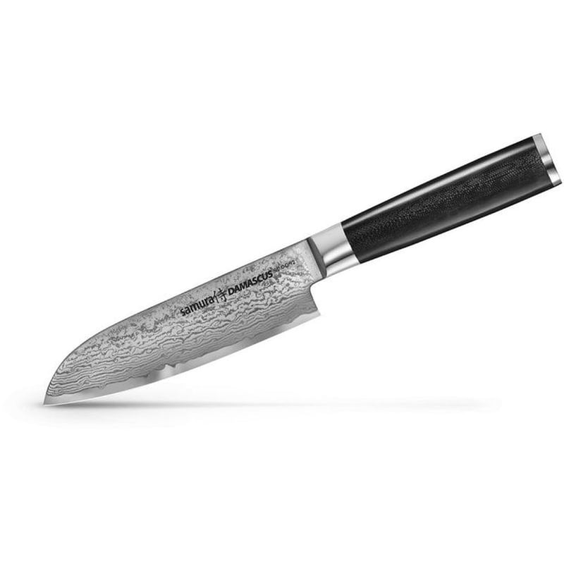 SAMURA Μαχαίρι Santoku Samura Damascus από Ανοξείδωτο Ατσάλι 14.5 cm - Μαύρο