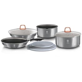 Σετ Μαγειρικά Σκεύη BERLINGER BH-7040 9 τμχ Ασημί