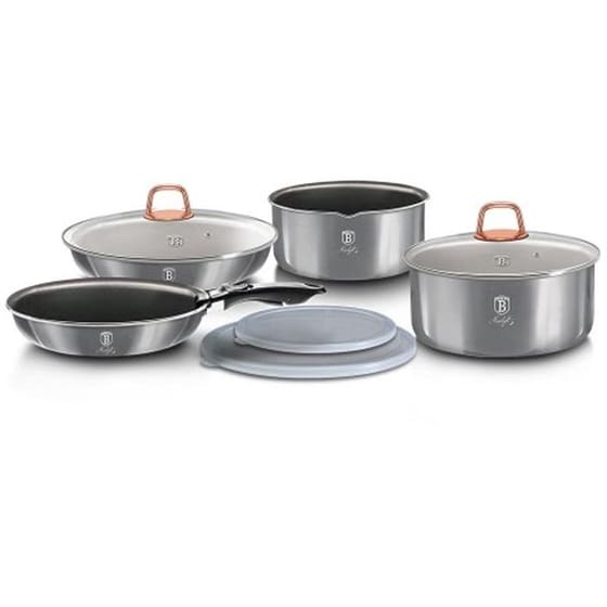 Σετ Μαγειρικά Σκεύη BERLINGER BH-7040 9 τμχ Ασημί image 0