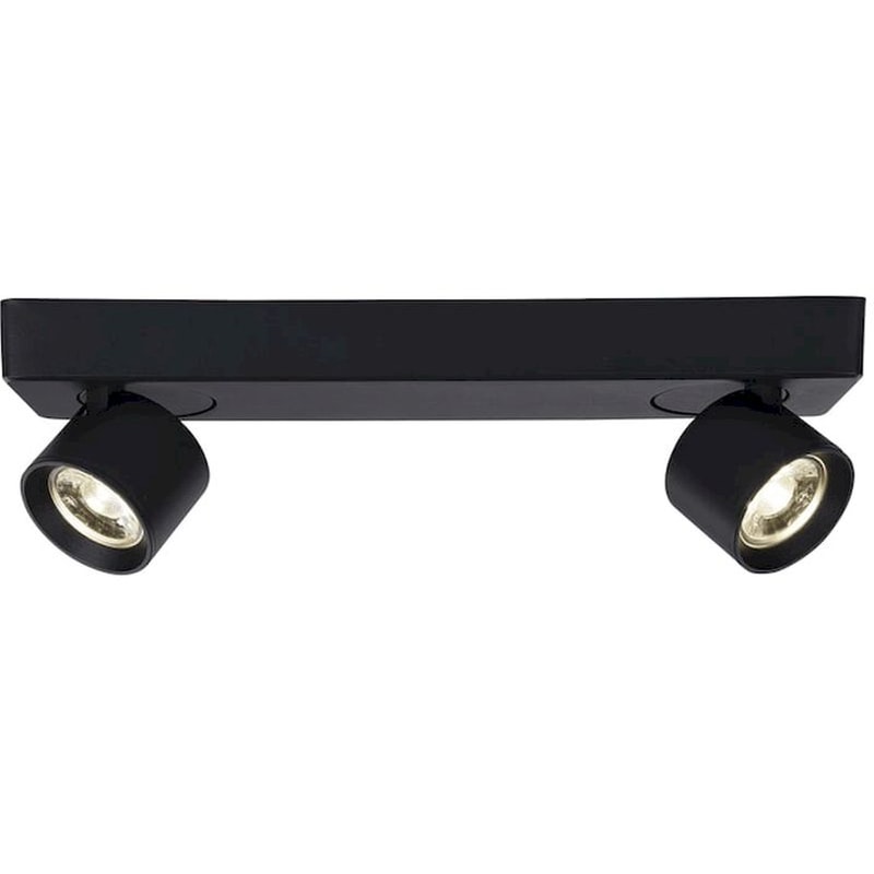 Σποτ Δίφωτο Led Aca Pluto Ra33leds32bk από Αλουμίνιο - Μαύρο