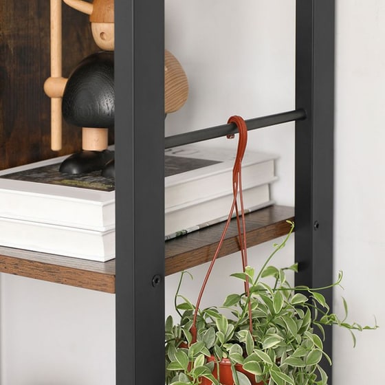 Ραφιέρα Vasagle LBC12BX Μοριοσανίδα/Μεταλλική 74x30x154.5cm - Καφέ/Μαύρη image 4