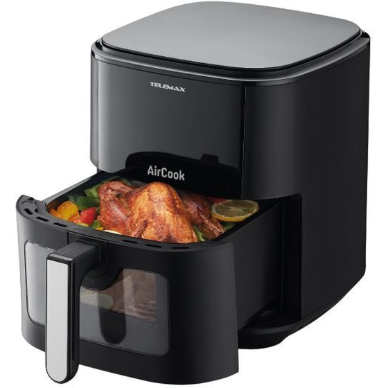 TELEMAX 31-8067 1500 W 6.5 L Μαύρη Φριτέζα Αέρος image 2