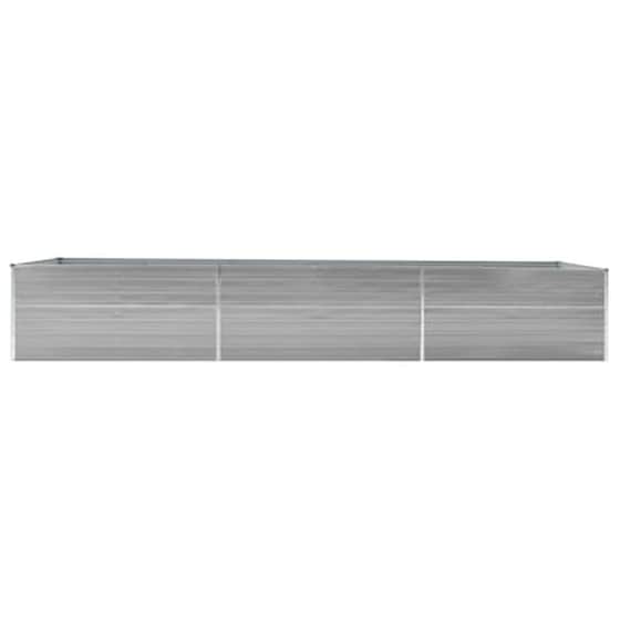 Vidaxl Ζαρντινιέρα Υπερυψωμένη Γκρι 480x80x77 Εκ. Γαλβαν. Χάλυβας image 3