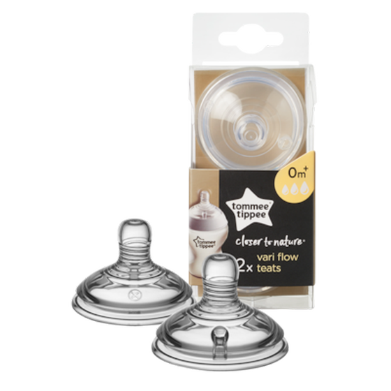Tommee Tippee Θηλές Σιλικόνης Closer To Nature - Μεταβλητής Ροής Με Κοπή Σε Σχήμα Χ 0m+ image 2