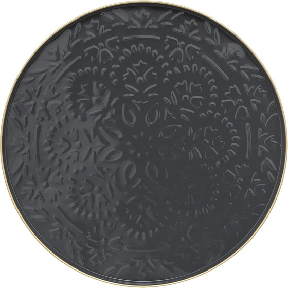 Τραπεζάκι Σαλονιού Spitishop από Μέταλλο Φ42.7x50.8cm - Μαύρο/Χρυσό image 1