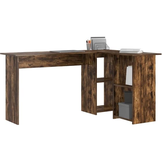Γραφείο VidaXL από Επεξεργασμένο Ξύλο 142x102x73 cm - Καπνιστή Δρυς image 2