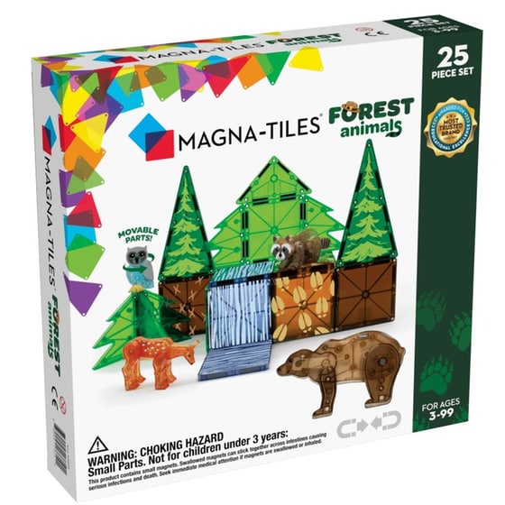 Magna Tiles Forest Animals Μαγνητικό Παιχνίδι 25 κομματιών image 0