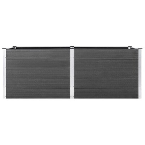 Vidaxl Ζαρντινιέρα Υπερυψωμένη Γκρι 250 X 50 X 91 Εκ. Από Wpc image 3