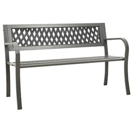 Παγκάκι Κήπου VidaXL από Ατσάλι 125x53x77cm - Γκρι