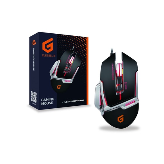 Conceptronic Djebbel02b Gaming Ενσύρματο Ποντίκι Μαύρο image 3