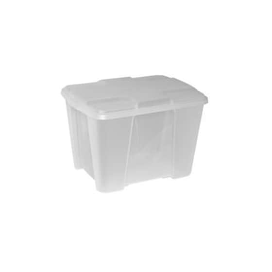 Κουτί Αποθήκευσης Artplast Ιταλίας από Πλαστικό 24 lt 40x30x26 cm - Διάφανο/Λευκό Καπάκι image 0