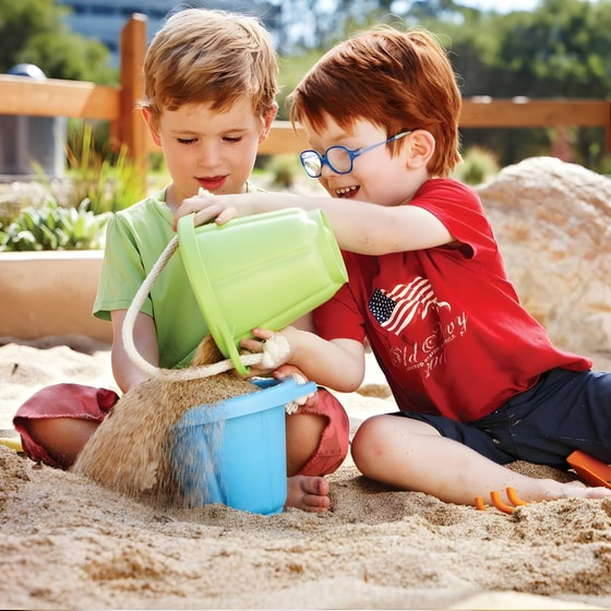 Σετ Παιχνίδι Παραλίας Κουβαδάκι Green Toys Sand Play Toy - Μπλε/Κίτρινο image 2