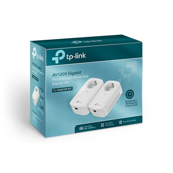 TP-Link TL-PA8010P Powerline Διπλό Kit Ενσύρματη Σύνδεση έως 1200Mbps με 1 Θύρα Ethernet image 1