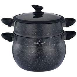 Κατσαρόλα SWISS HAUS Couscoussier 28 cm Μαύρο SH-CCP28M