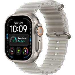 Apple Watch Ultra 4 GPS + Cellular 49mm Natural Titanium Case with Translucent Grey Ocean Band