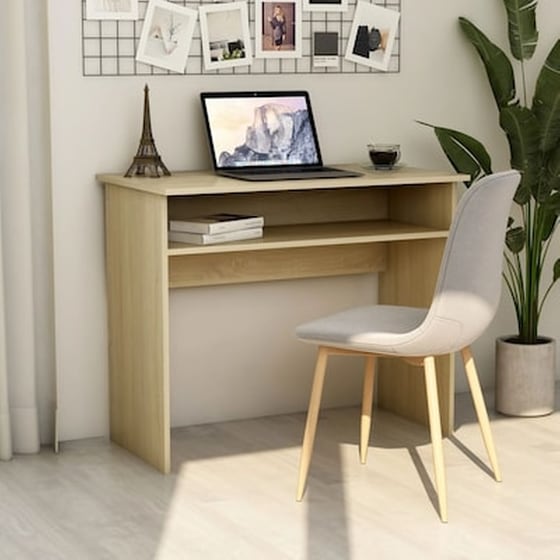 Γραφείο Μελέτης VidaXL από Μοριοσανίδα 90x50x74cm - Sonoma/Μπεζ image 1