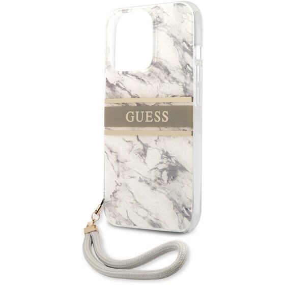 Θήκη Apple iPhone 13 Pro Max - Guess Marble Collection Printed Stripe - Γκρι/Λευκό image 6