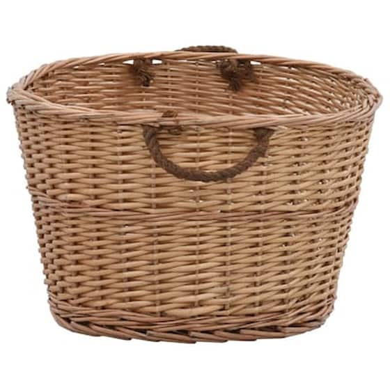 Vidaxl Καλάθι Καυσόξυλων Με Λαβές Μεταφοράς 88x57x34 Εκ. Φυσική Ιτιά image 5