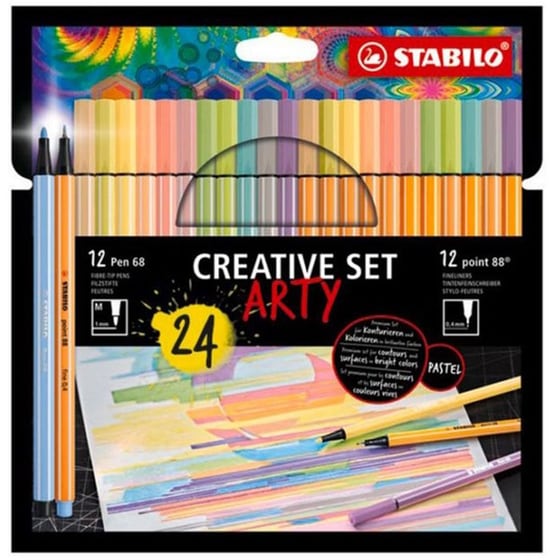 Μαρκαδόρος Γραφής Stabilo Arty 8868 1.0 mm (24 Τεμάχια) image 0