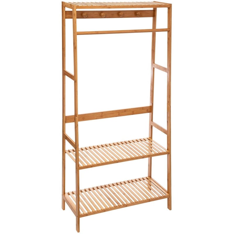 SPITISHOP Έπιπλο Εισόδου Spitishop Bamboo 80x34x170.5 cm - Καφέ