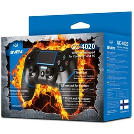 Sven Wireless Controller GC-4020 - Ασύρματο Χειριστήριο PS4 - Μαύρο