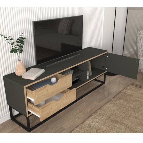 Έπιπλο Τηλεόρασης 24Mall Barbara  από Μοριοσανίδα 150x35x53.2 cm - Πολύχρωμο image 4