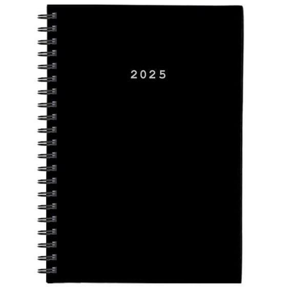 Ημερολόγιο Ημερήσιο Next 2025 Basic 12M Σπιράλ 17x25 cm Μαύρο image 0