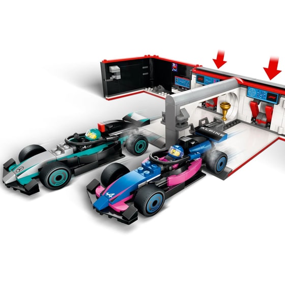 LEGO® City F1® Garage & Mercedes-AMG & Alpine Cars (60444) image 2