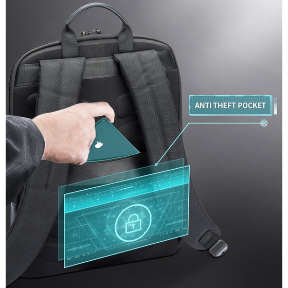 Τσάντα Laptop Bopai 61-85011 17" Αδιάβροχη - Μαύρο image 9
