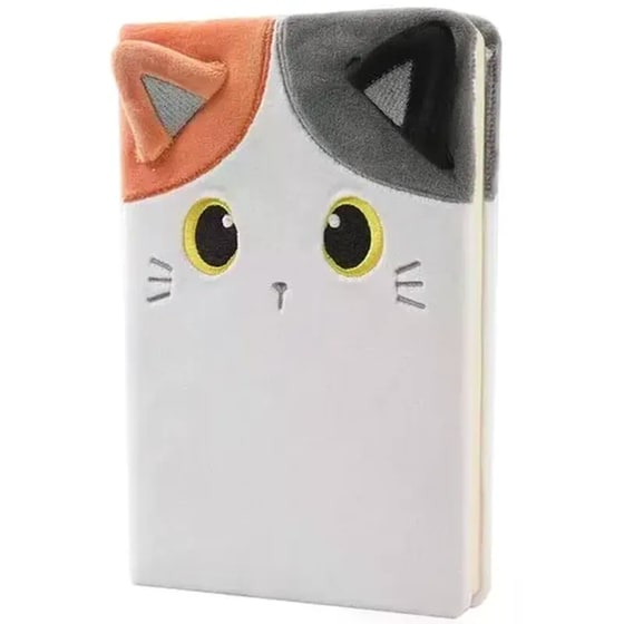 Σημειωματάριo i-Total Plush Α5 Orange Cat image 2