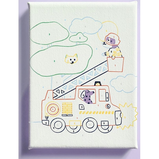 Παιδικό Σετ Ζωγραφικής με Αριθμούς με Πινέλο & Χρώματα La Petite Epicerie - Woof image 1