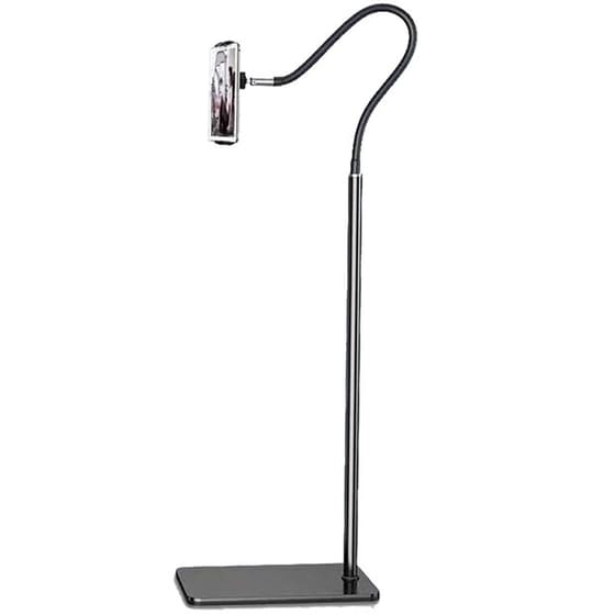 Βάση Στήριξης Tablet Μεταλλική Δαπέδου με Εύκαμπτο Βραχίονα - Μαύρο image 0