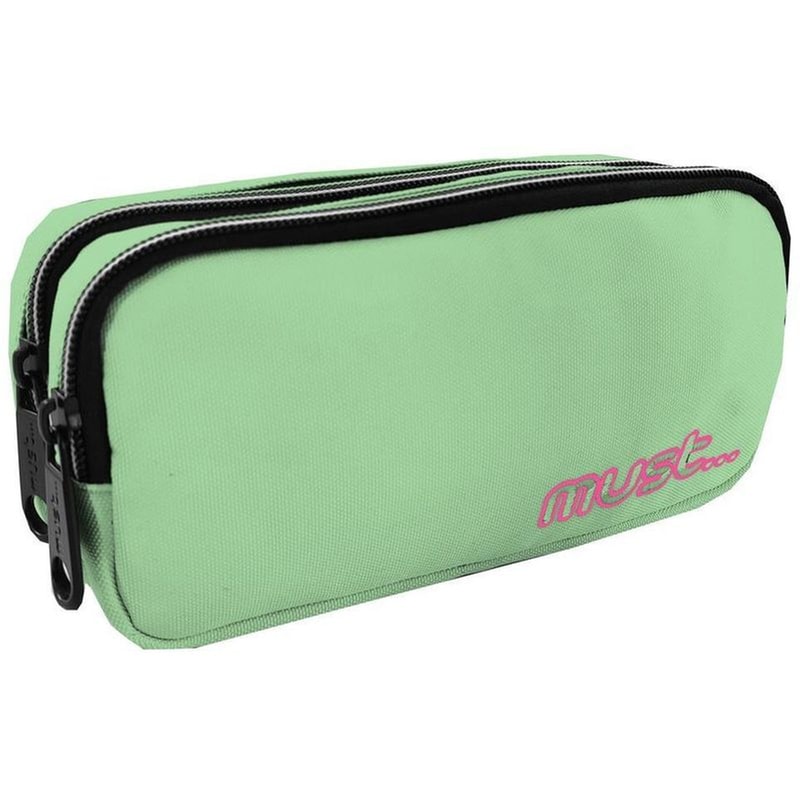 Κασετίνα Βαρελάκι Must Monochrome Plus Rpet Λαχανί Fluo