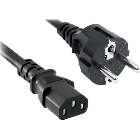 Φορτιστής Πρίζας Schuko UKO 3-PIN 2m - Black image 1