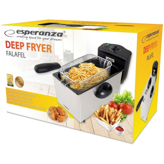 ESPERANZA EKG010 με Αποσπώμενο Κάδο 2000W 3 L Ασημί Φριτέζα Λαδιού image 3